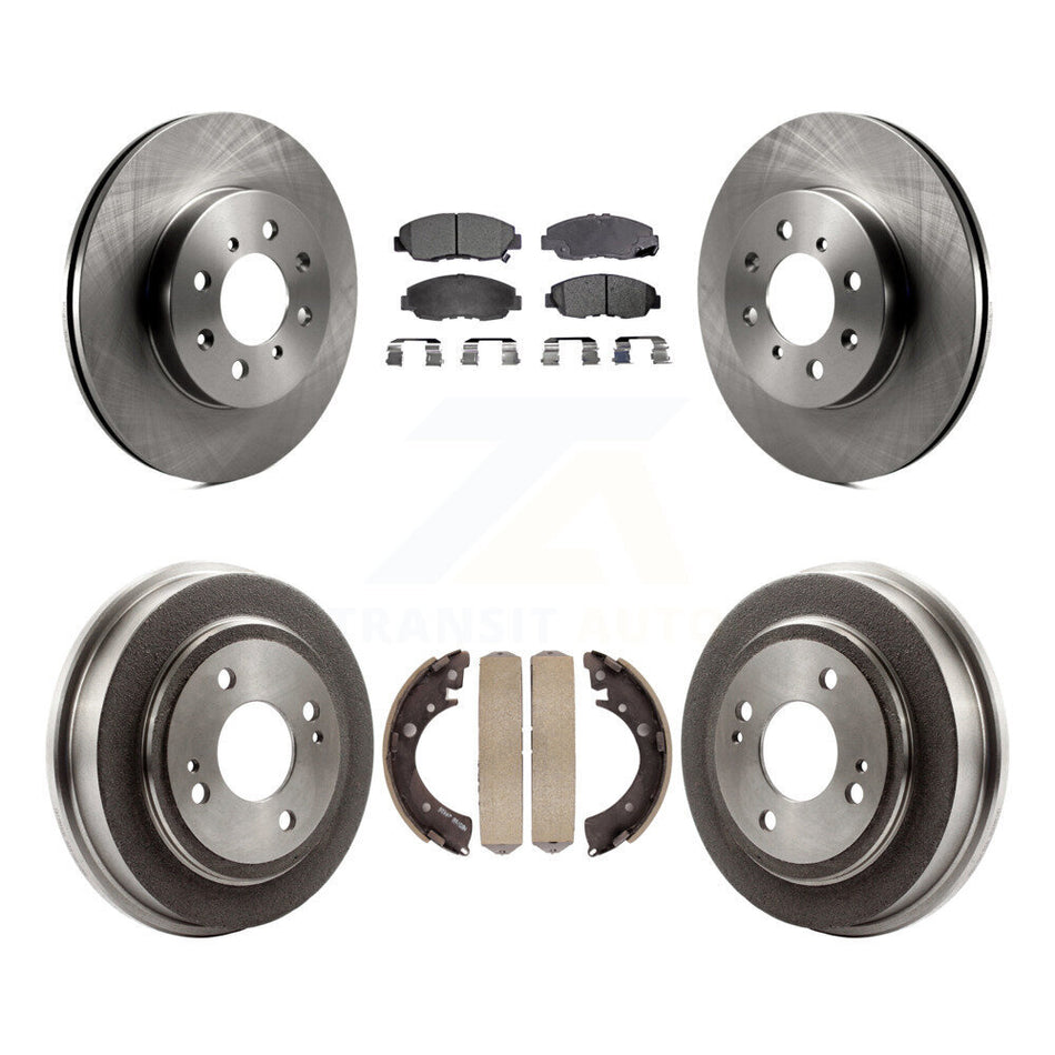 Front Rear Disc Brake Rotors Ceramic Pads And Drum Kit For Honda Civic Acura EL K8T-103737