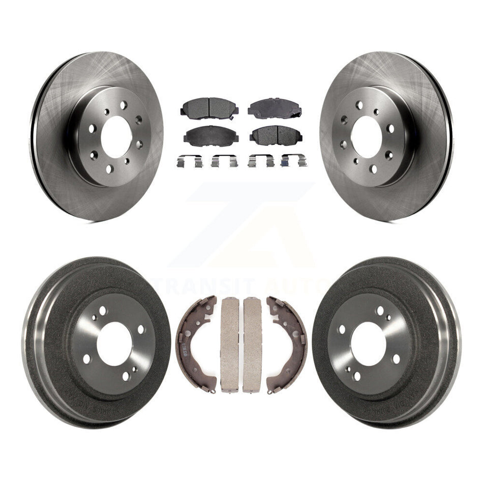 Front Rear Disc Brake Rotors Ceramic Pads And Drum Kit For Honda Insight K8T-103738