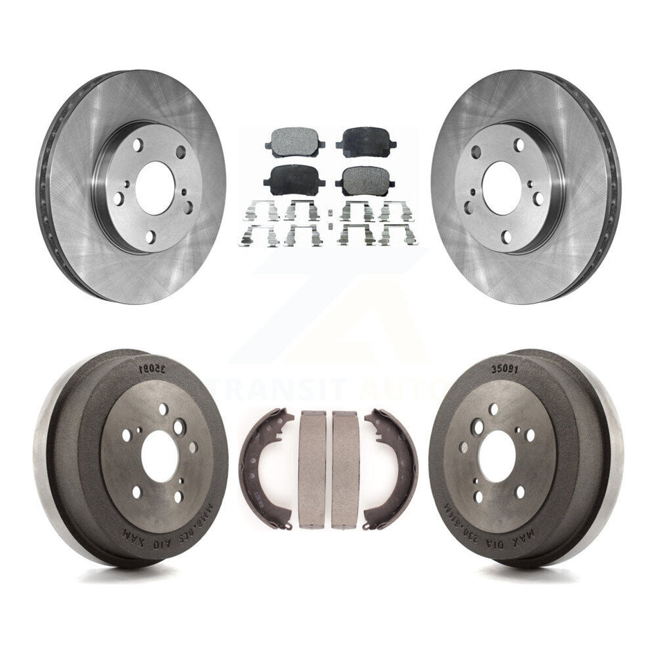Front Rear Disc Brake Rotors Ceramic Pads And Drum Kit For 2002-2003 Toyota Solara 2.4L K8T-103749