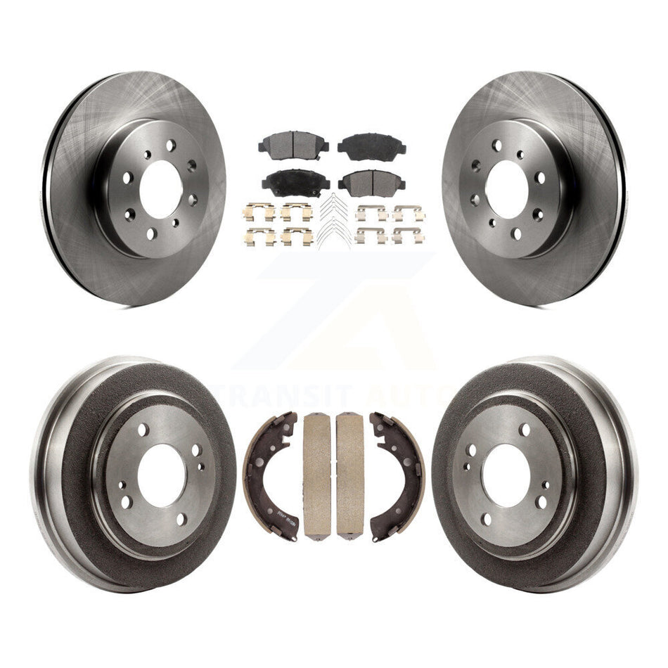 Front Rear Disc Brake Rotors Ceramic Pads And Drum Kit For 2007-2008 Honda Fit K8T-103752