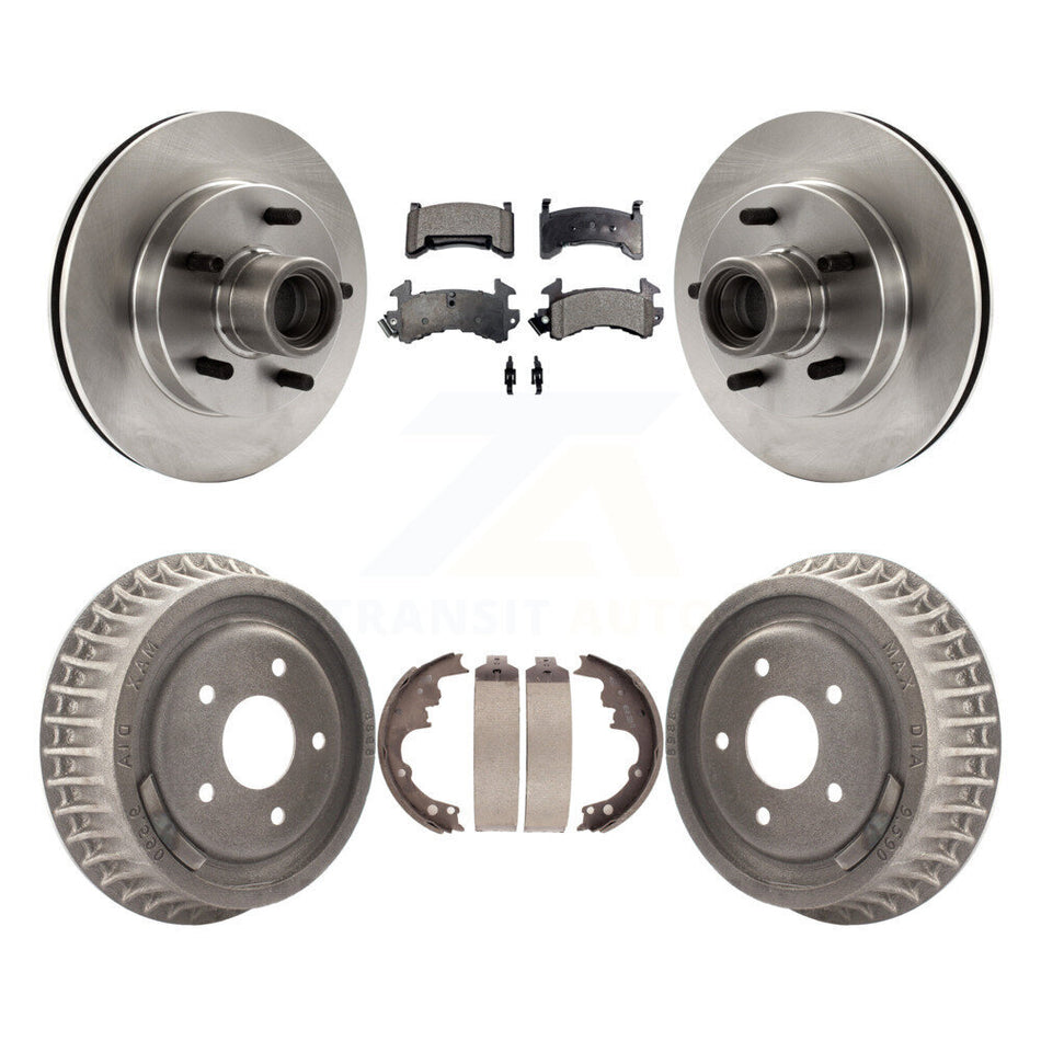 Front Rear Disc Brake Rotors Hub Assembly Ceramic Pads And Drum Kit For Chevrolet S10 GMC Sonoma Blazer Jimmy Isuzu Hombre K8T-103767