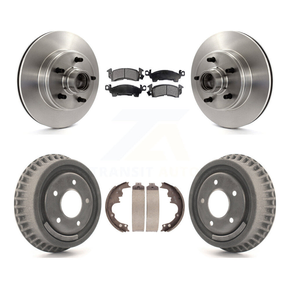 Front Rear Disc Brake Rotors Hub Assembly Ceramic Pads And Drum Kit For Chevrolet Astro GMC Safari K8T-103769