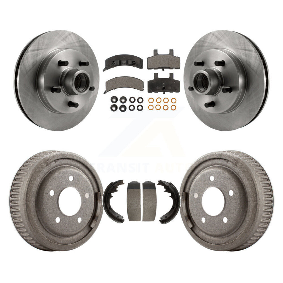Front Rear Disc Brake Rotors Hub Assembly Ceramic Pads And Drum Kit For Chevrolet C1500 Suburban GMC Yukon K8T-103779