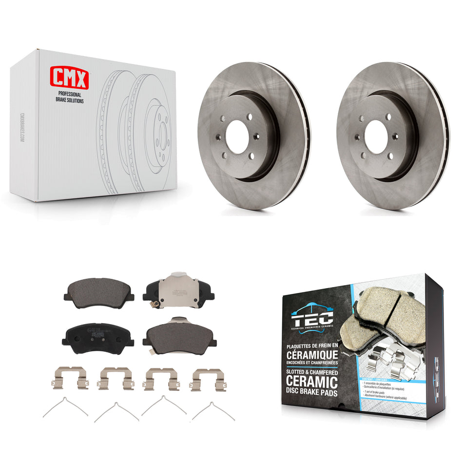 Front Disc Brake Rotors And Ceramic Pads Kit For Kia Rio Hyundai Accent K8T-103810