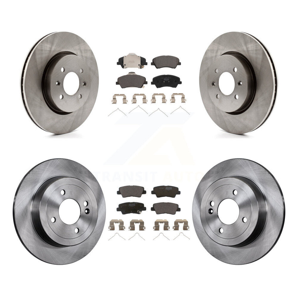 Front Rear Disc Brake Rotors And Ceramic Pads Kit For Kia Rio Hyundai Accent K8T-103812