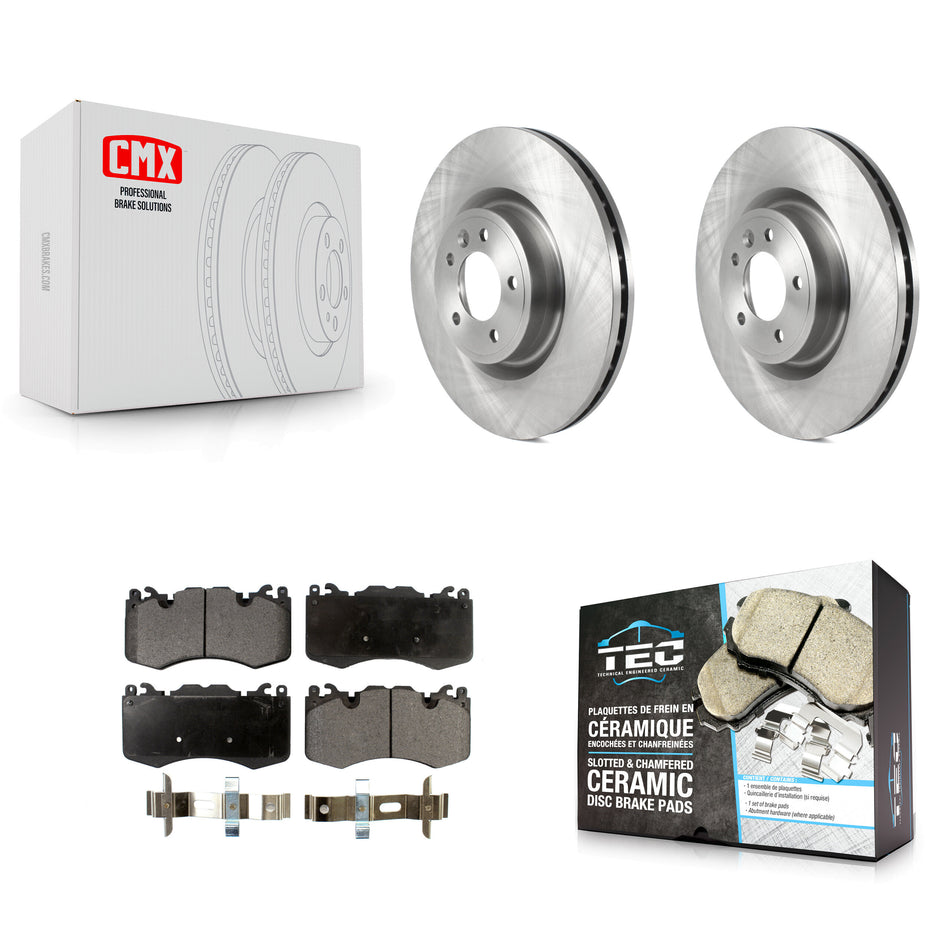 Front Disc Brake Rotors And Ceramic Pads Kit For Land Rover Range Sport With 363mm Diameter Rotor K8T-103820