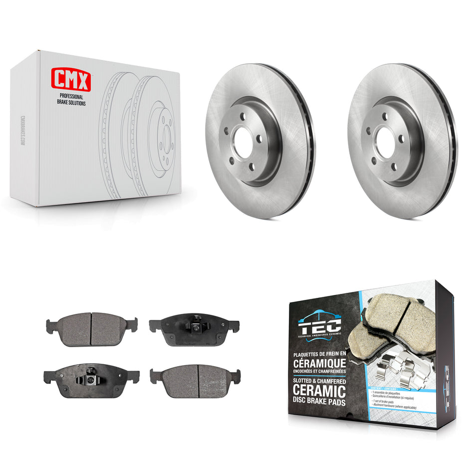 Front Disc Brake Rotors And Ceramic Pads Kit For Ford Connect K8T-103832