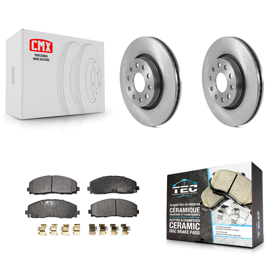 Front Disc Brake Rotors And Ceramic Pads Kit For Jeep Wrangler Gladiator K8T-103835