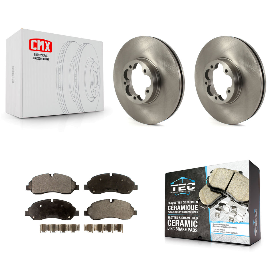 Front Disc Brake Rotors And Ceramic Pads Kit For Ford Transit-350 HD K8T-103847
