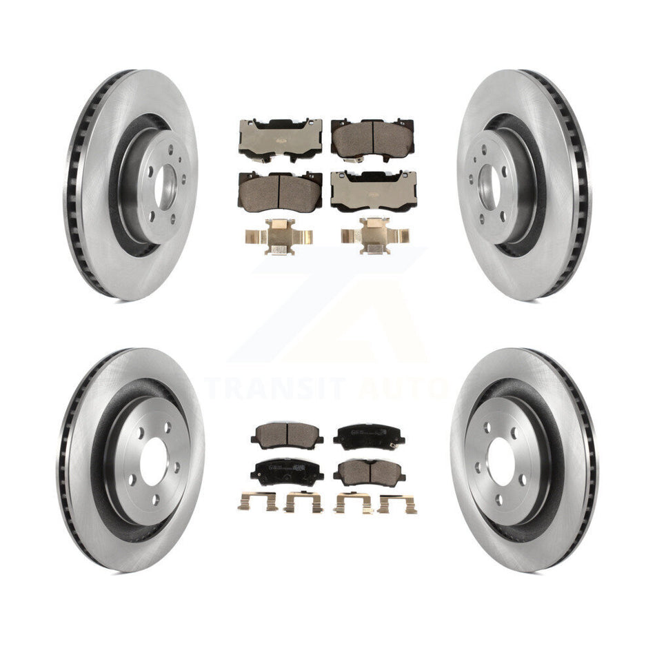 Front Rear Disc Brake Rotors And Ceramic Pads Kit For Ford Mustang K8T-103856