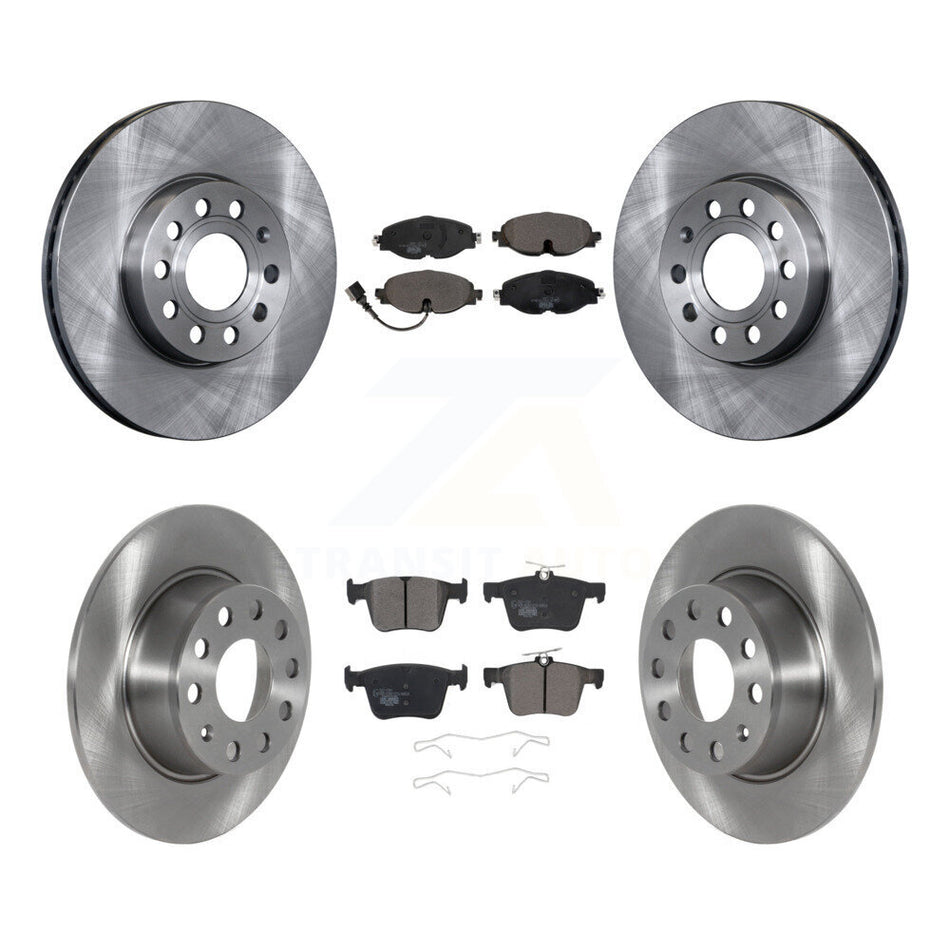 Front Rear Disc Brake Rotors And Ceramic Pads Kit For Volkswagen Jetta Taos K8T-103860