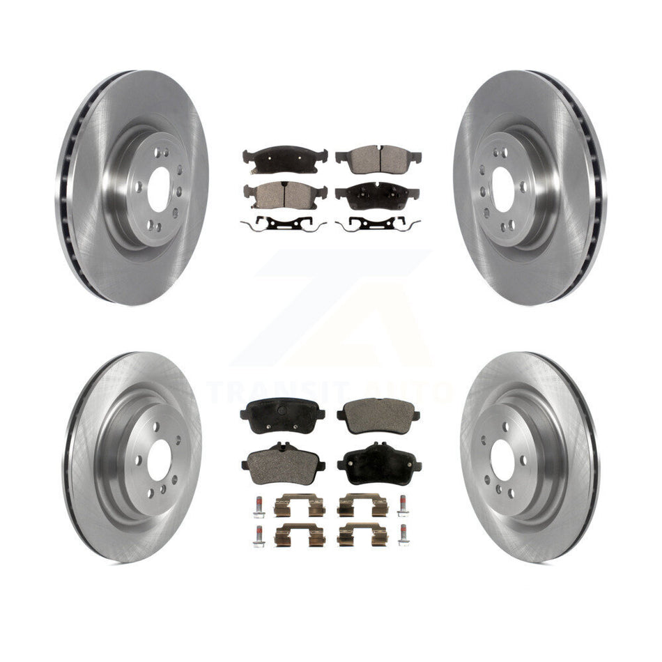 Front Rear Disc Brake Rotors And Ceramic Pads Kit For Mercedes-Benz GLS450 GL450 GL350 Without Sport Package K8T-103867