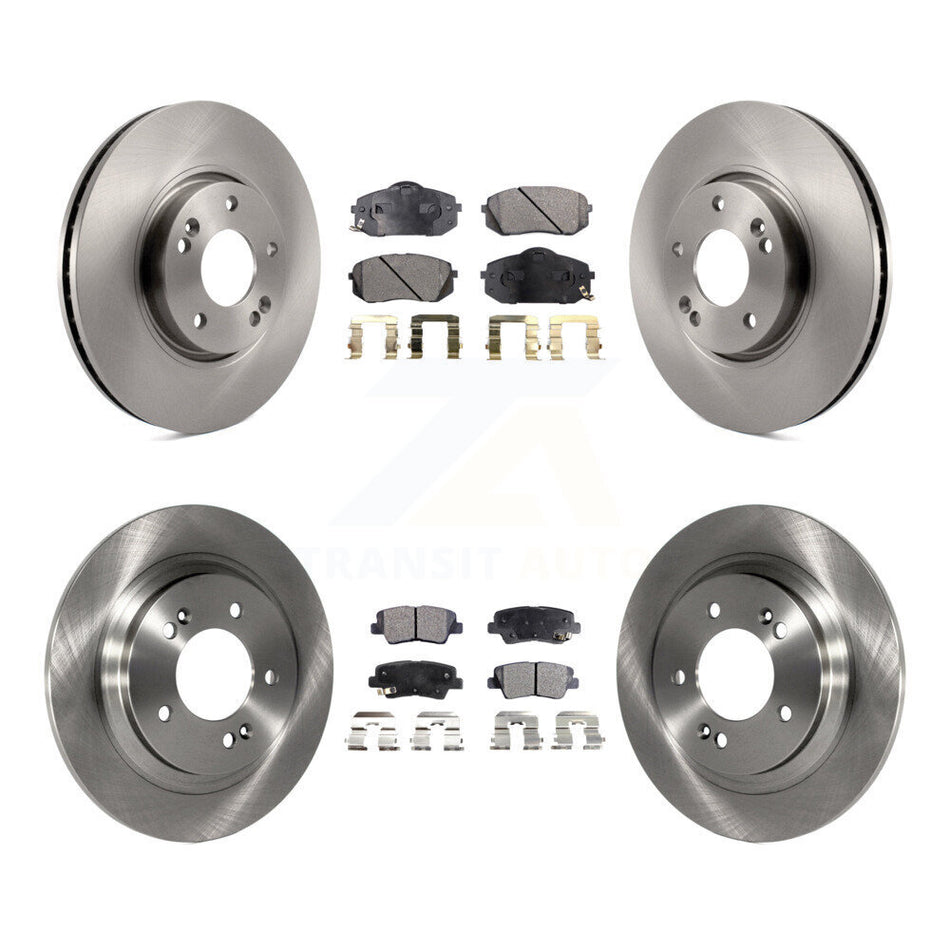 Front Rear Disc Brake Rotors And Ceramic Pads Kit For Kia Soul EV K8T-103881