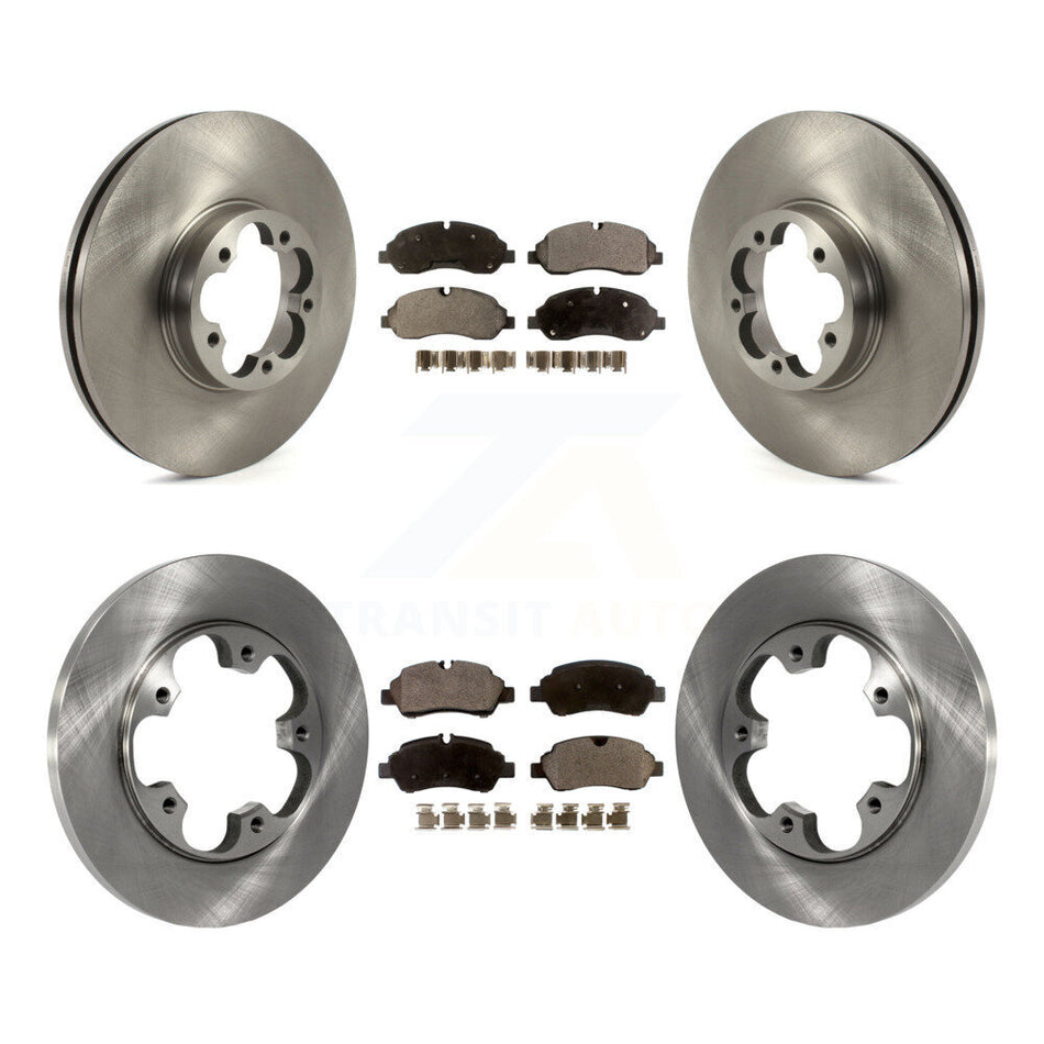 Front Rear Disc Brake Rotors And Ceramic Pads Kit For 2016 Ford Transit-350 HD With 5 Lug Wheels K8T-103891