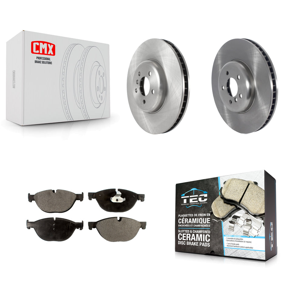 Front Disc Brake Rotors And Ceramic Pads Kit For BMW 750Li xDrive 750i 550i GT K8T-103895