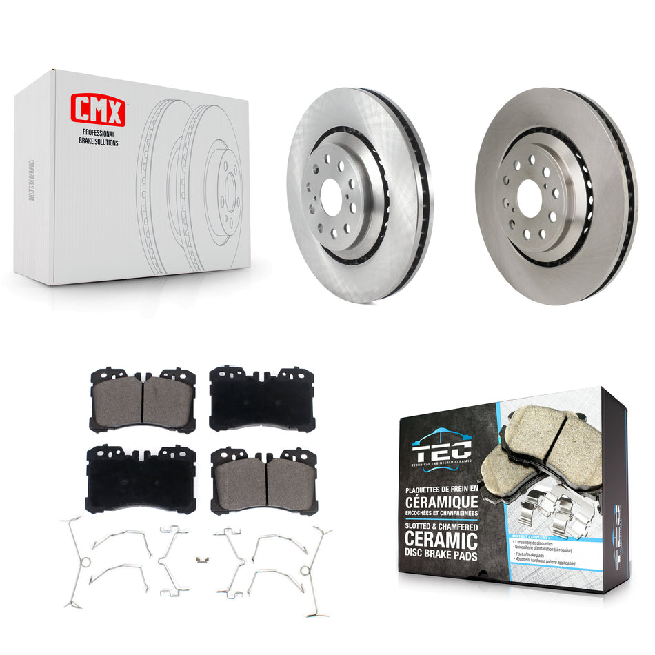 Front Disc Brake Rotors And Ceramic Pads Kit For Lexus LS460 LS500 LS600h LS500h K8T-103896