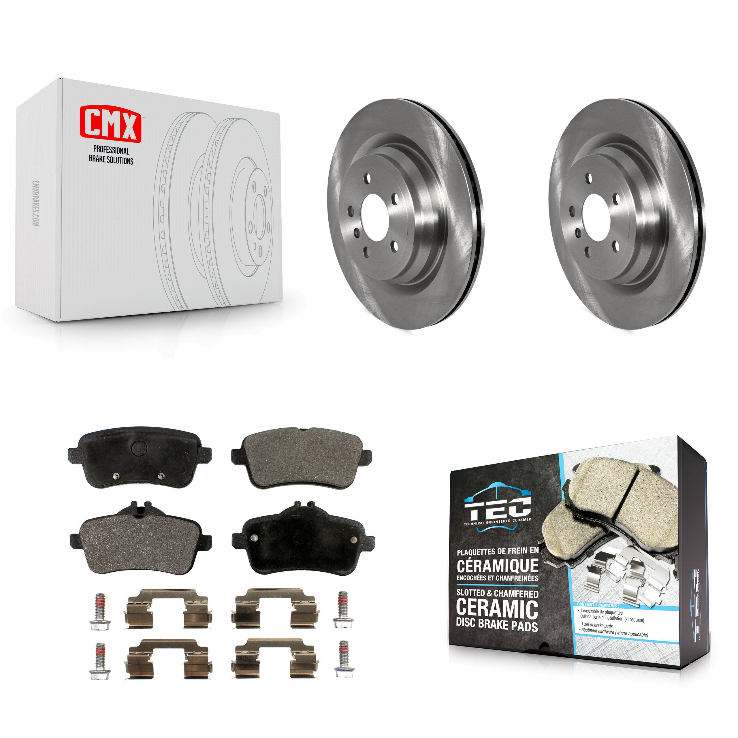 Rear Brake Rotors & Ceramic Pad Kit For Mercedes-Benz ML350 GLE400 GLE350 GLE43 AMG ML400 K8T-103913