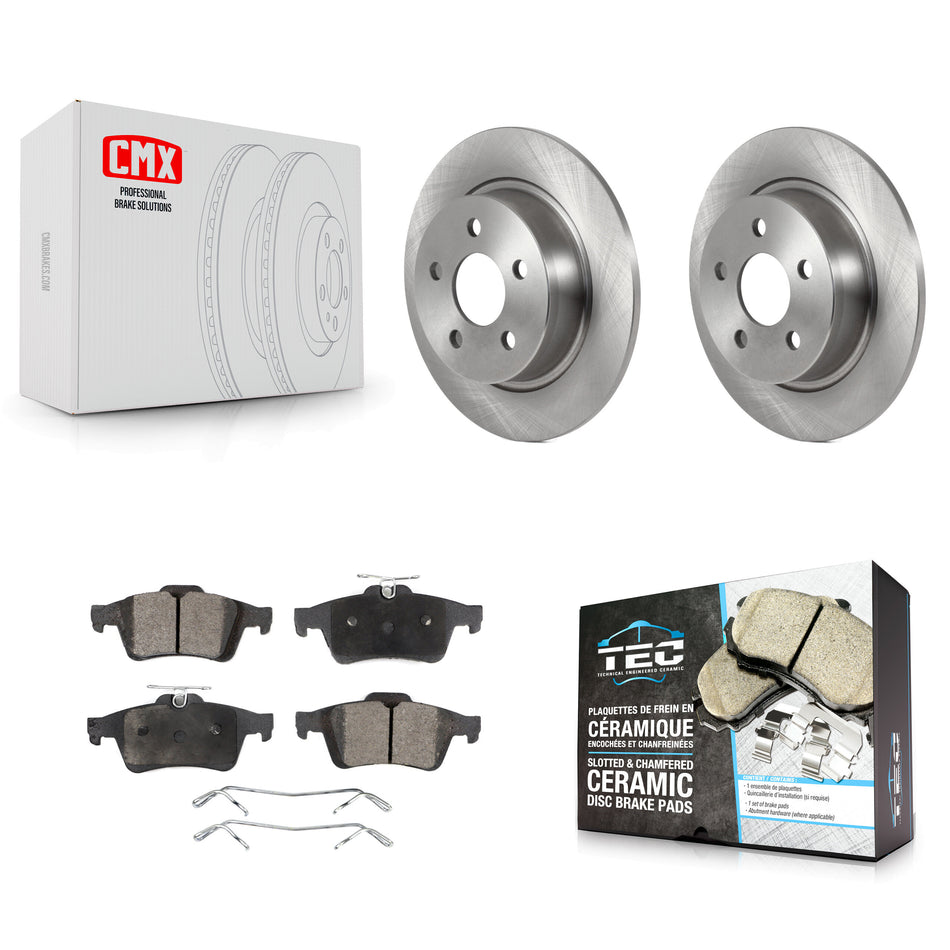 Rear Disc Brake Rotors And Ceramic Pads Kit For Ford Connect K8T-103914