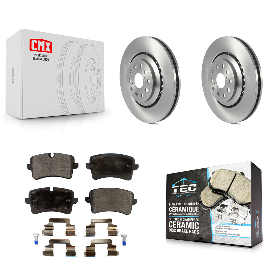 Rear Disc Brake Rotors And Ceramic Pads Kit For Audi A8 Quattro S6 S7 S8 K8T-103920