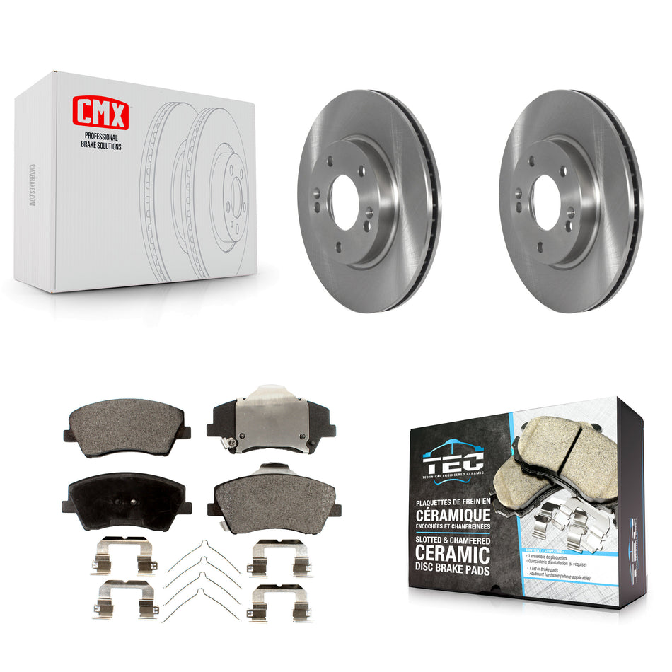 Front Disc Brake Rotors And Ceramic Pads Kit For Kia Niro Hyundai Ioniq K8T-103947