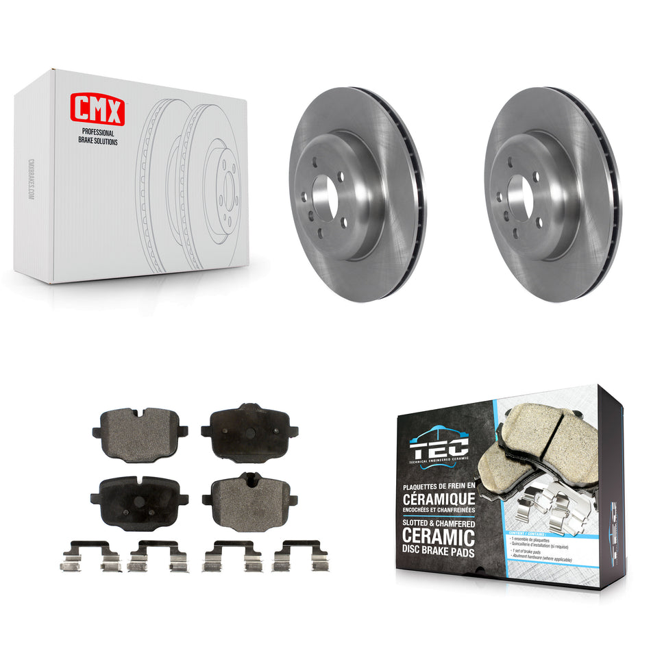 Rear Disc Brake Rotors And Ceramic Pads Kit For BMW 535i 550i xDrive 650i 640i Gran Coupe Alpina B6 K8T-103972