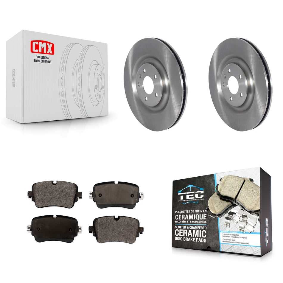 Rear Disc Brake Rotors And Ceramic Pads Kit For Audi Q7 Q8 With 350mm Diameter Rotor Without Composite Brakes K8T-103978