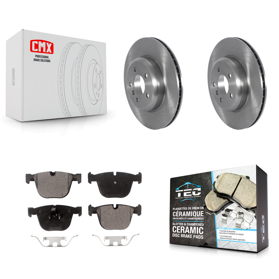 Rear Disc Brake Rotors And Ceramic Pads Kit For BMW 740Li 740i 535i GT xDrive ActiveHybrid 7 K8T-103982