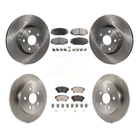 Front Rear Brake Rotors Ceramic Pad Kit For 19 Toyota Corolla With Electric Parking K8T-103988