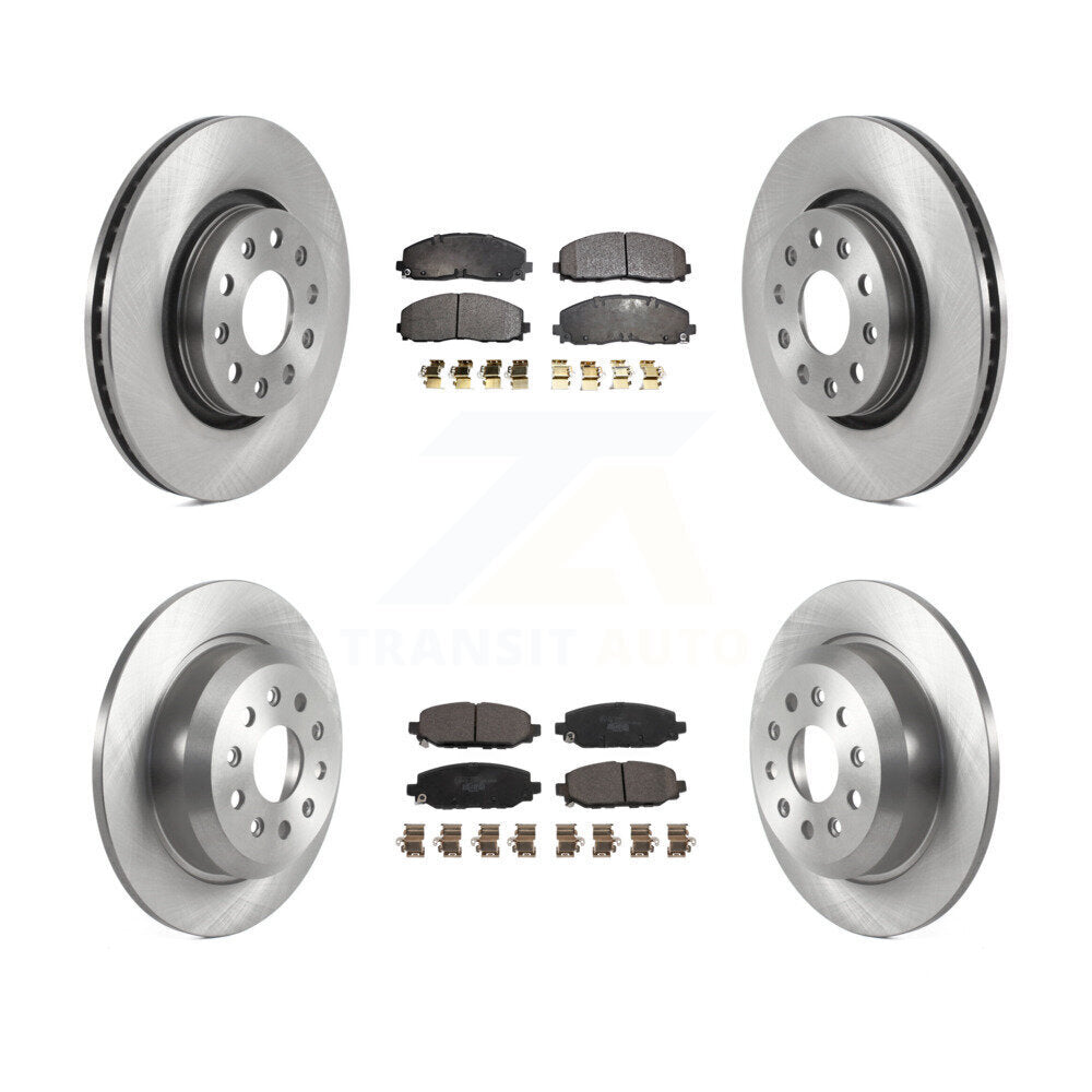 Front Rear Disc Brake Rotors And Ceramic Pads Kit For 2018-2020 Jeep Wrangler Rubicon K8T-103989