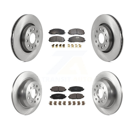 Front Rear Disc Brake Rotors And Ceramic Pads Kit For 2018-2020 Jeep Wrangler Rubicon K8T-103989