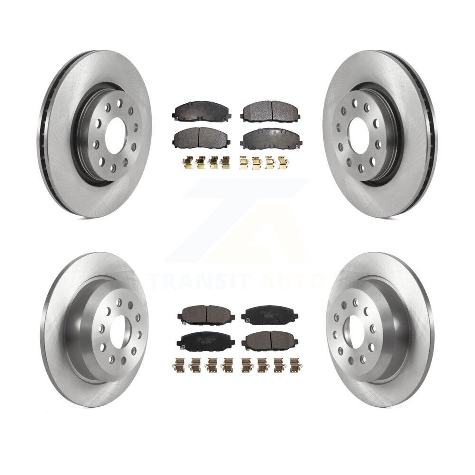 Front Rear Disc Brake Rotors And Ceramic Pads Kit For 2018-2020 Jeep Wrangler Rubicon K8T-103989
