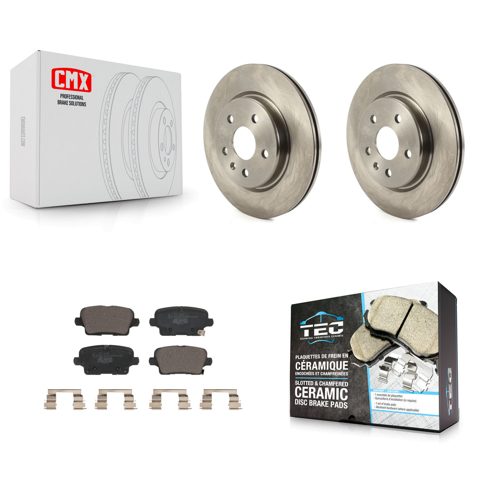 Rear Disc Brake Rotors And Ceramic Pads Kit For Cadillac XT4 Buick Envision K8T-104004