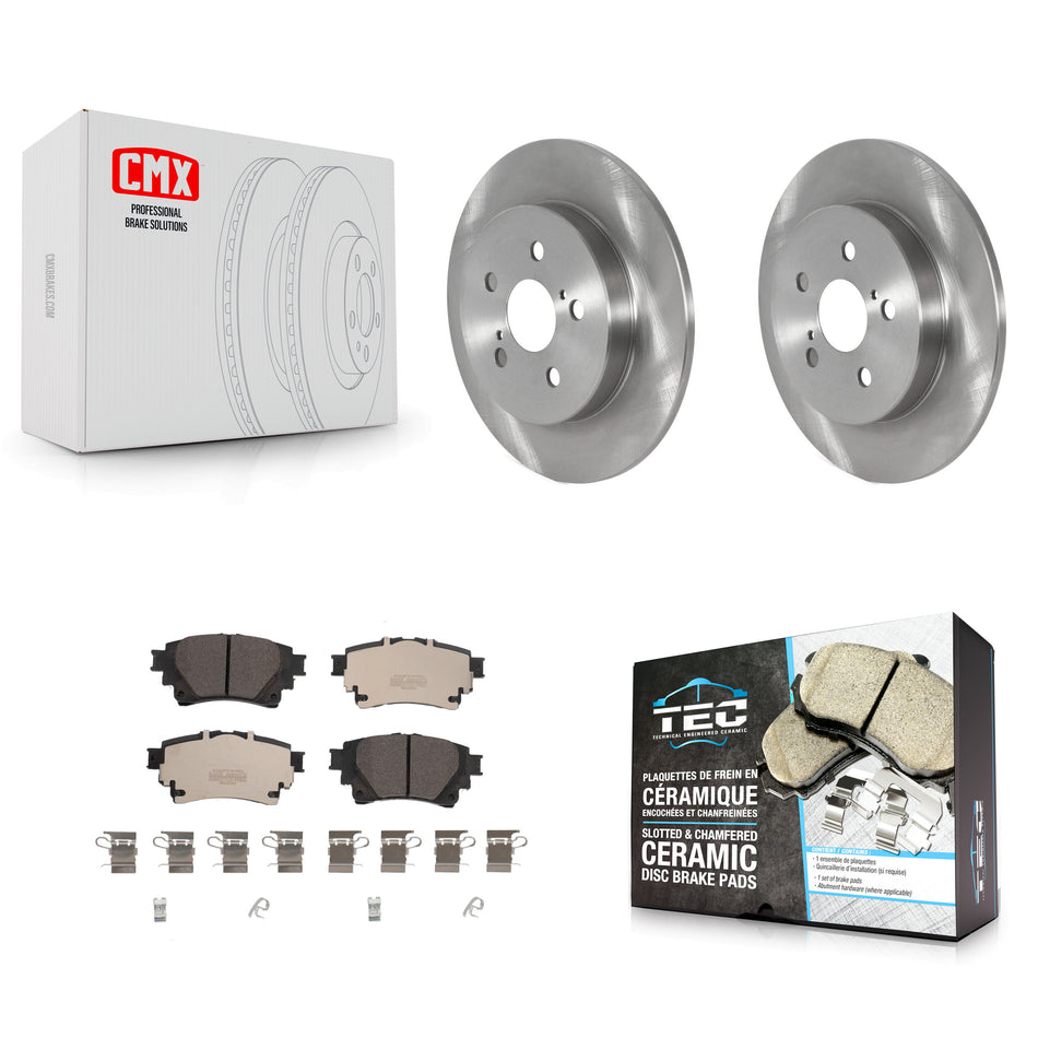 Rear Disc Brake Rotors And Ceramic Pads Kit For Toyota Corolla K8T-104005