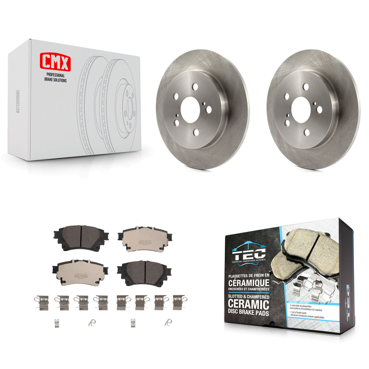 Rear Brake Rotor Ceramic Pad Kit For 2019 Toyota Corolla 1.8L With Electric Parking K8T-104006