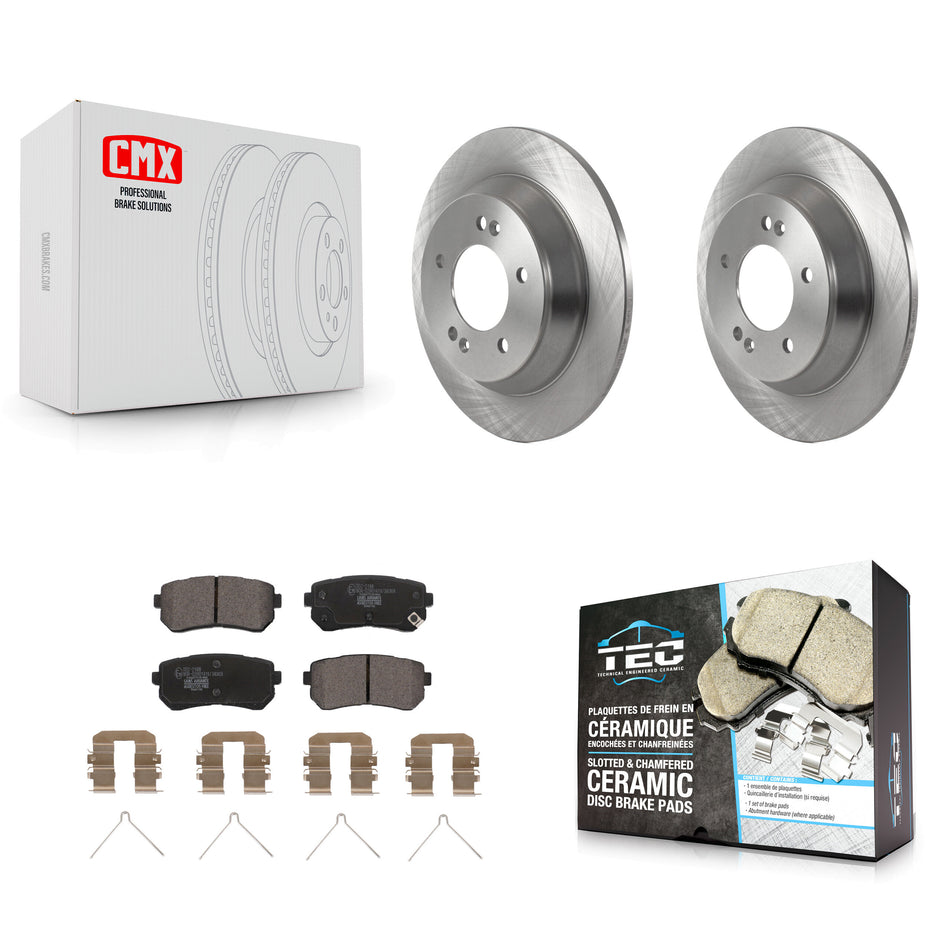 Rear Disc Brake Rotors And Ceramic Pads Kit For Hyundai Kona K8T-104007