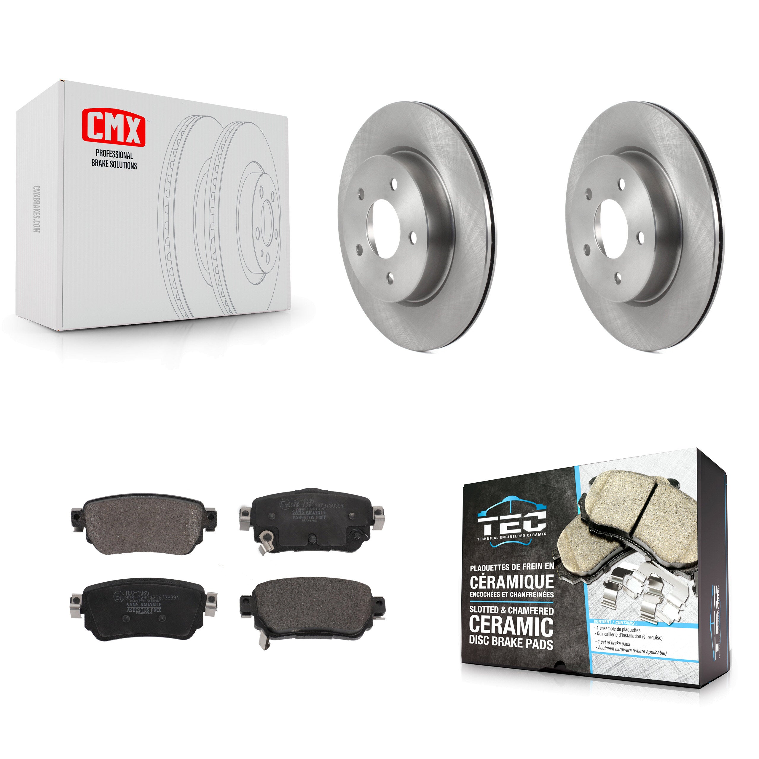 Rear Disc Brake Rotors And Ceramic Pads Kit For Nissan Rogue Sport Qashqai LEAF K8T-104010