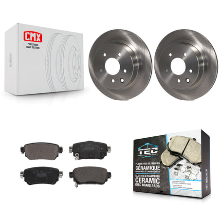 Rear Brake Rotors Ceramic Pad Kit For 19 Nissan Rogue Sport S With Electric Parking K8T-104011