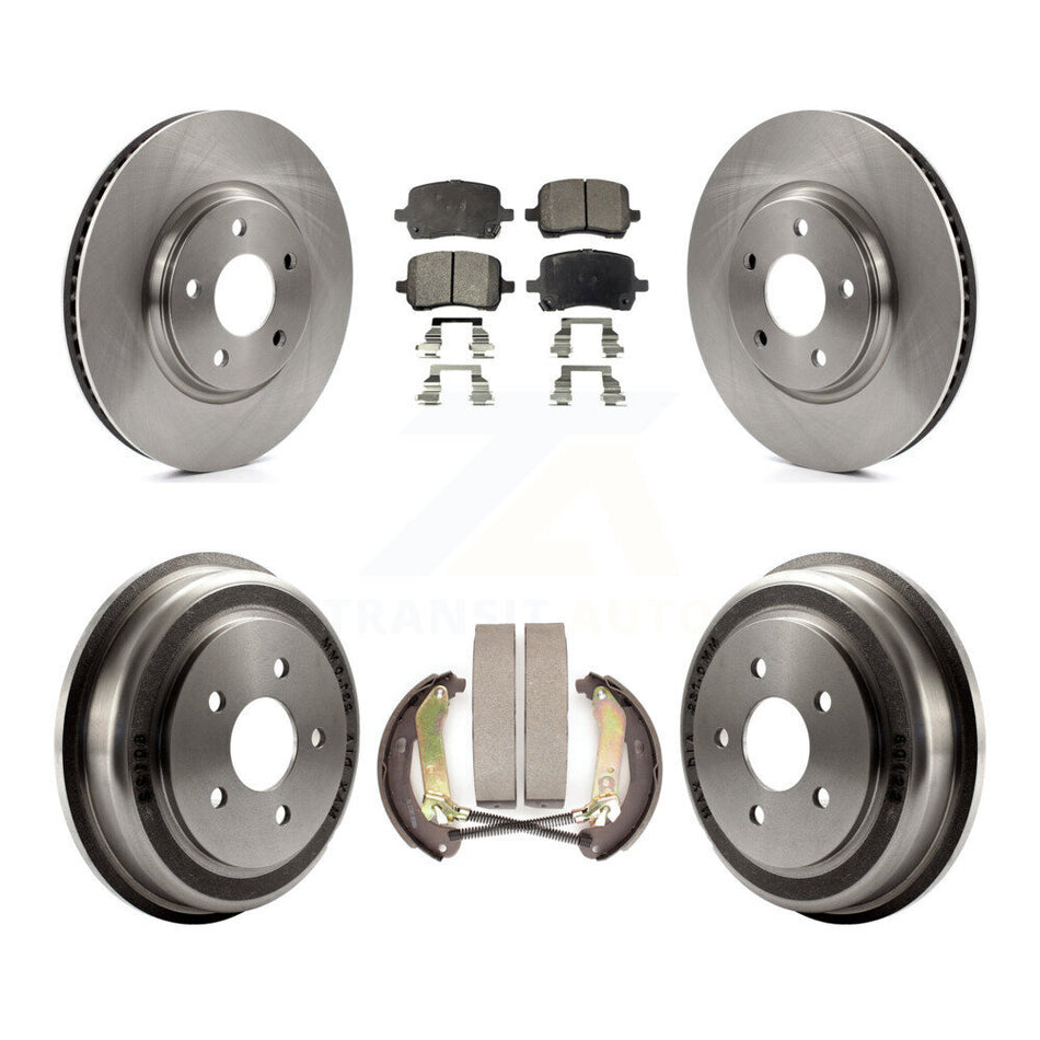 Front Rear Disc Brake Rotors Ceramic Pads And Drum Kit For Chevrolet Malibu K8T-104024