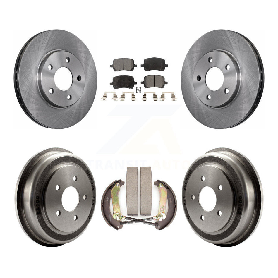 Front Rear Disc Brake Rotors Ceramic Pads And Drum Kit For Chevrolet Malibu K8T-104026