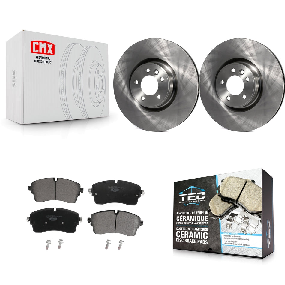 Front Disc Brake Rotors And Ceramic Pads Kit For Land Rover Range Defender 90 110 K8T-104034