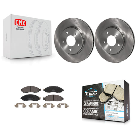 Front Disc Brake Rotors And Ceramic Pads Kit For Nissan LEAF NV200 K8T-104046