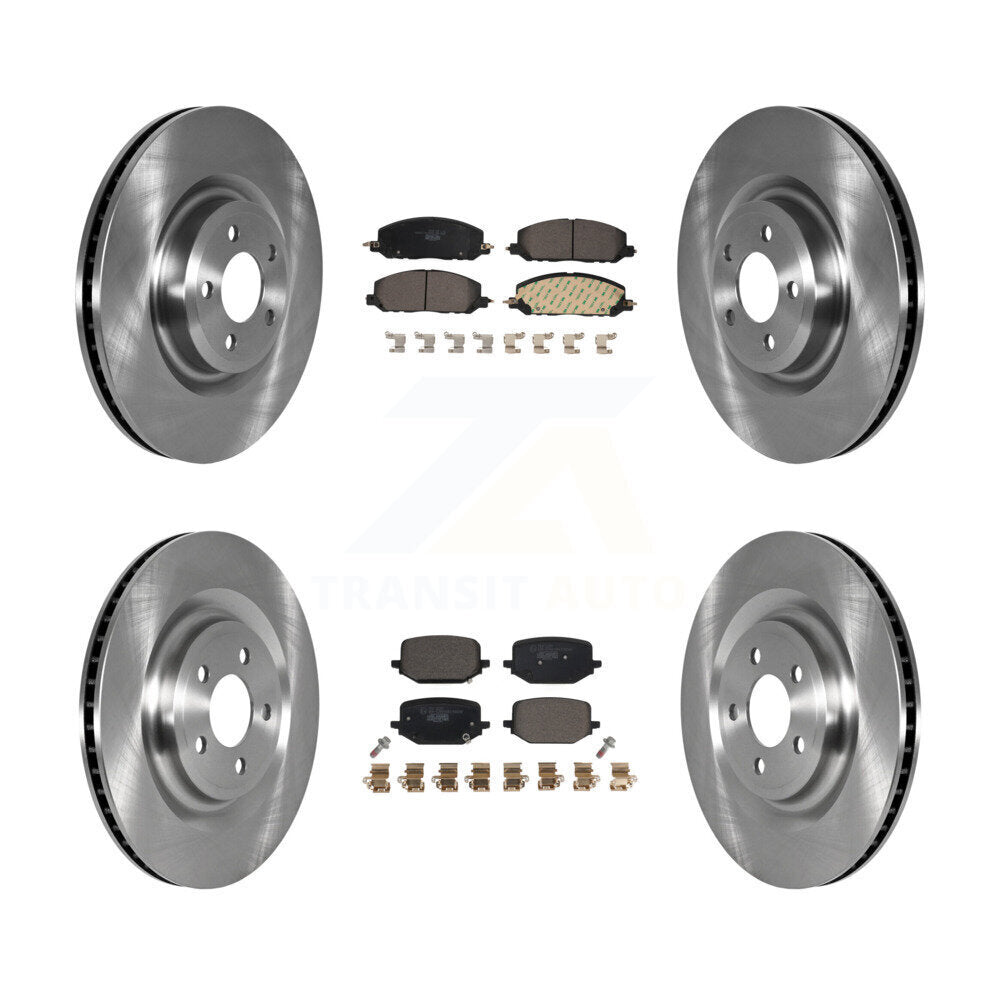Front Rear Disc Brake Rotor & Ceramic Pad Kit For Lincoln Aviator Ford Police Interceptor K8T-104054