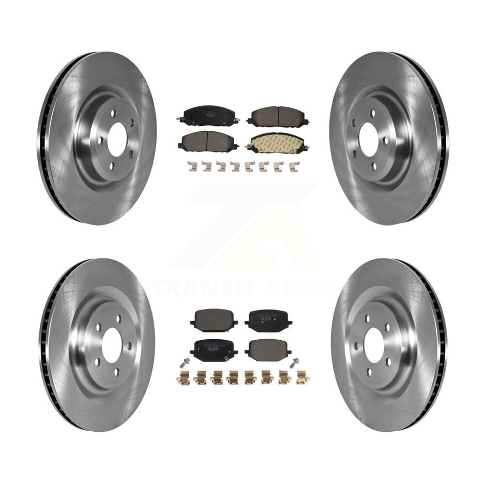 Front Rear Disc Brake Rotor & Ceramic Pad Kit For Lincoln Aviator Ford Police Interceptor K8T-104054