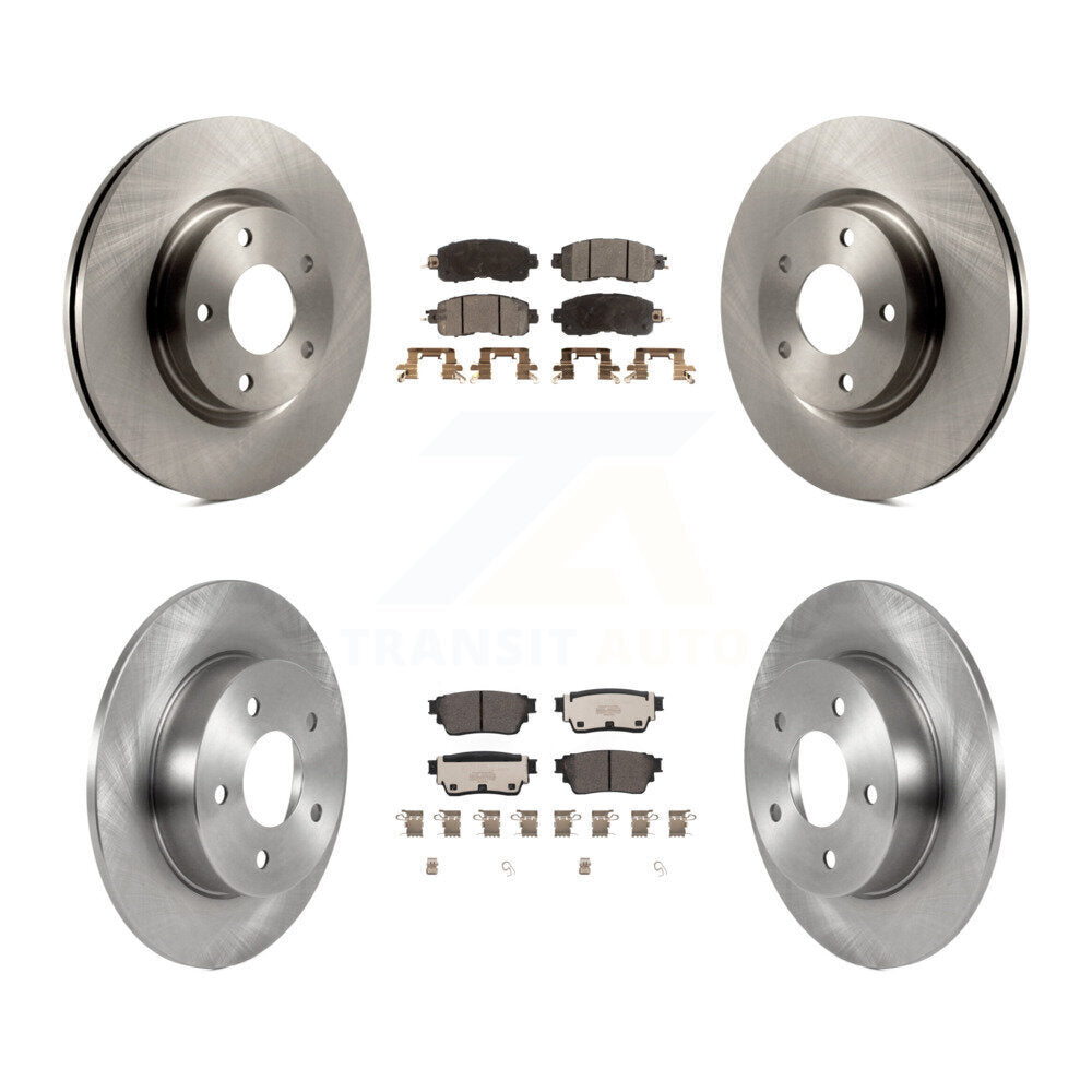 Front Rear Disc Brake Rotor Ceramic Pad Kit For Nissan Altima With Electric Parking K8T-104061