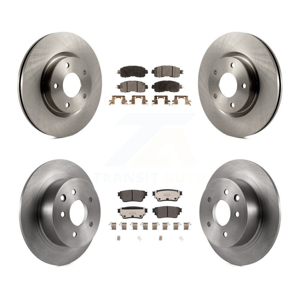 Front Rear Brake Rotors Ceramic Pad Kit For 19-20 Nissan Altima With Manual Parking K8T-104062