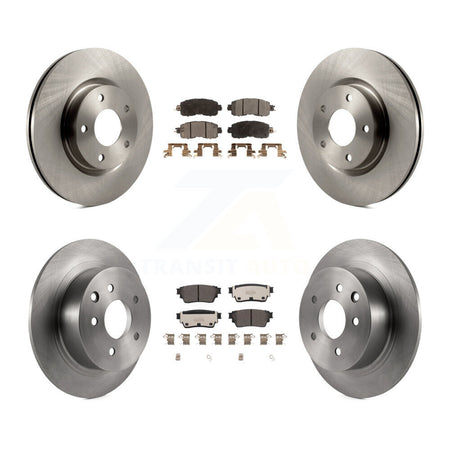 Front Rear Brake Rotors Ceramic Pad Kit For 19-20 Nissan Altima With Manual Parking K8T-104062
