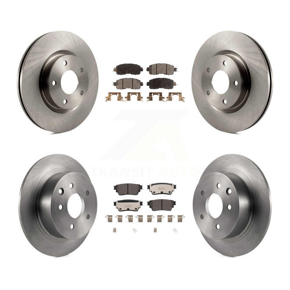 Front Rear Brake Rotors Ceramic Pad Kit For 19-20 Nissan Altima With Manual Parking K8T-104062