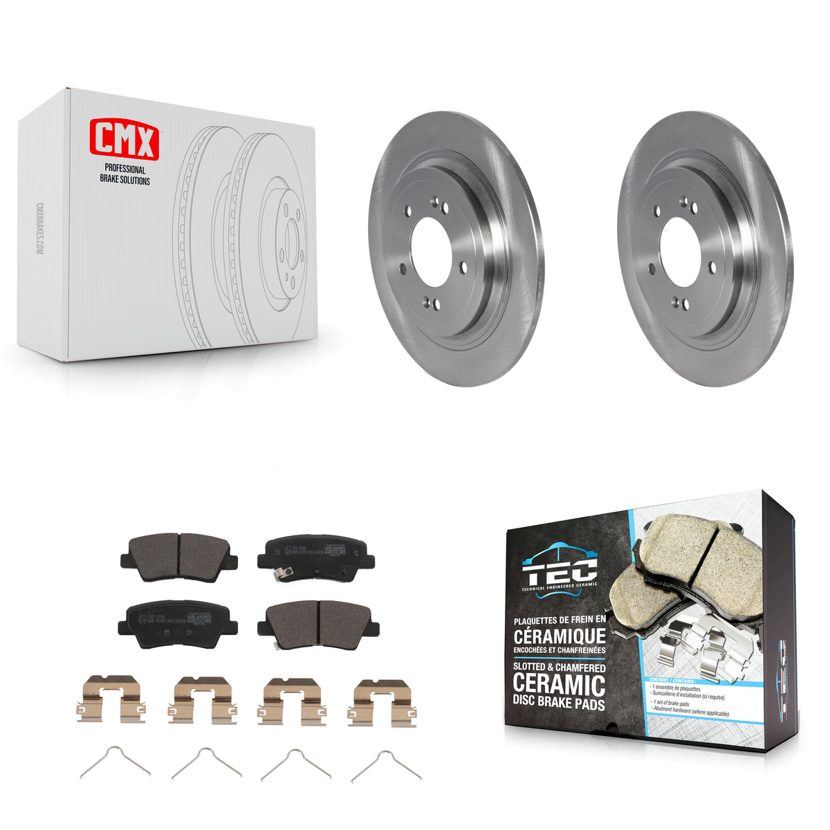 Rear Disc Brake Rotors And Ceramic Pads Kit For Kia Sportage Hyundai Tucson Nexo K8T-104066