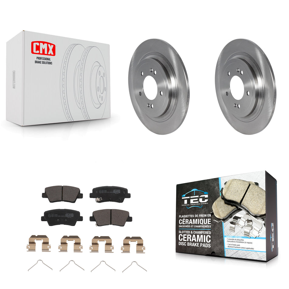 Rear Disc Brake Rotors And Ceramic Pads Kit For Kia Sportage Hyundai Tucson Nexo K8T-104066