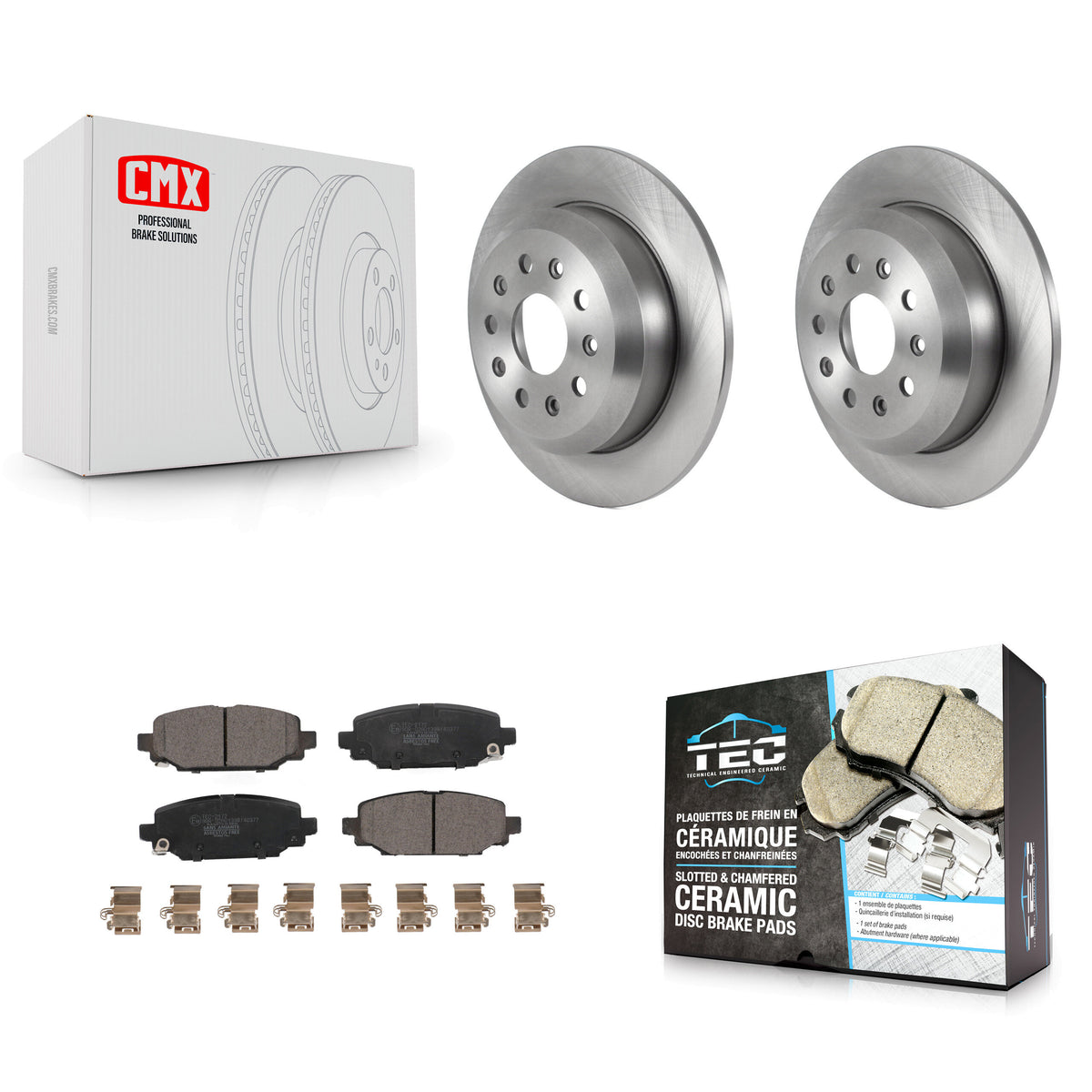 Rear Disc Brake Rotors And Ceramic Pads Kit For 2018-2020 Jeep Wrangler Sport K8T-104067